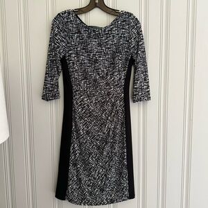 Lauren Ralph Lauren Black and White Long Sleeve Dress